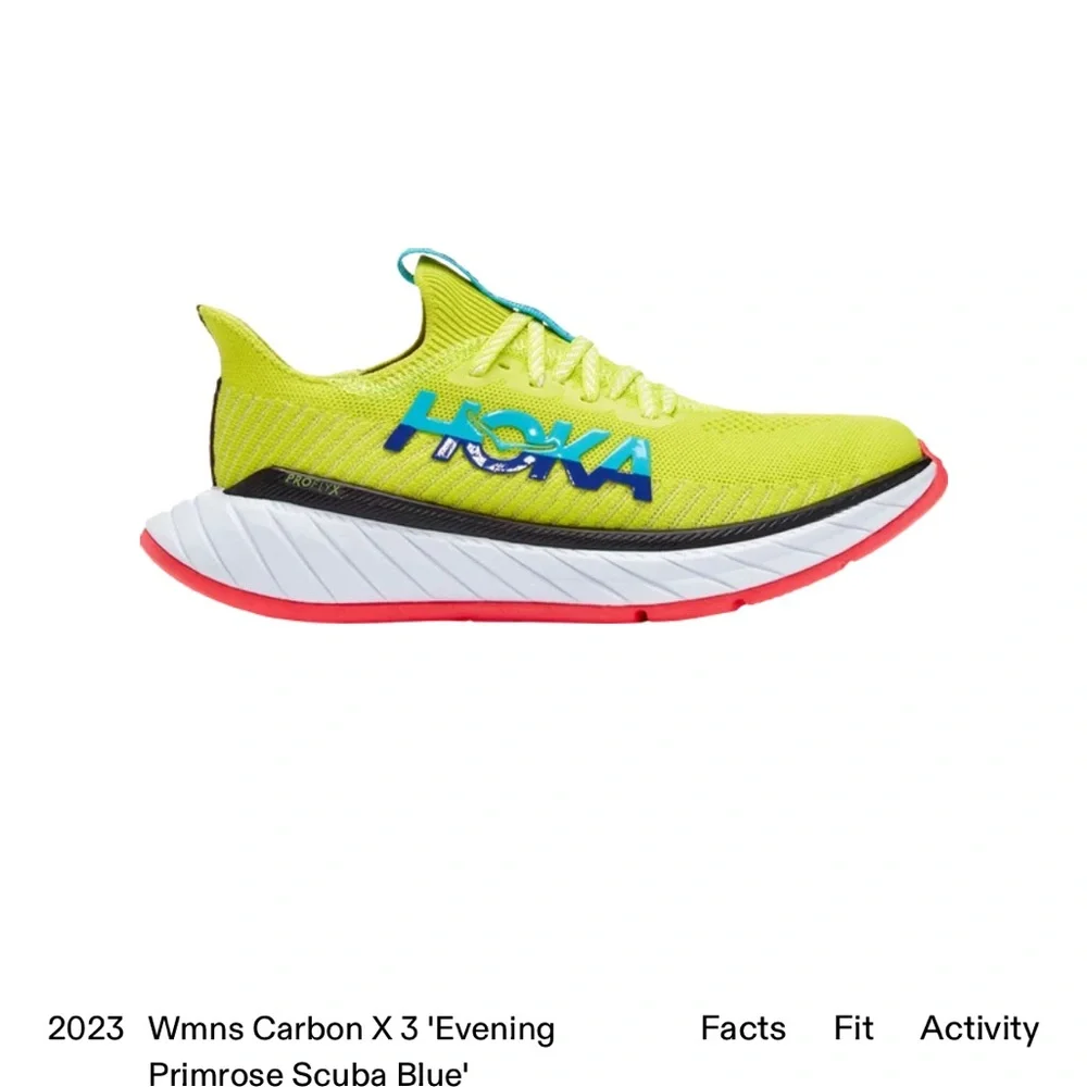 Hoka One One Bright Yellow and Teal Athletic Running Shoes with Pink Toe Accents
